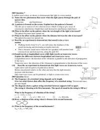 Diffraction and Interference - General Physics - Solved Exam - Docsity