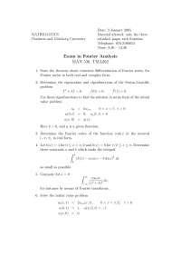 Fourier Series - Fourier Analysis - Exam