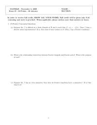 Finite Domain - Fourier Analysis - Exam