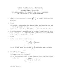 Math 301 Final Examination - April 24, 2010