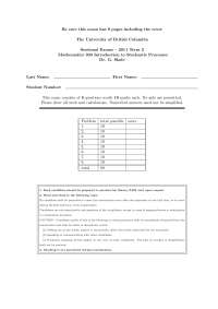 Probability - Introduction to Stochastic Processes - Exam