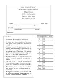 Possibilities - Discrete Mathematics - Exam - Docsity