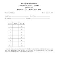 Binomial Series - Mathematics - Exam