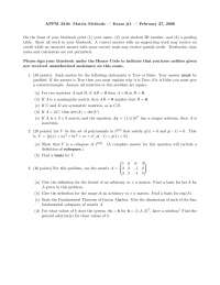 Necessary Properties - Matrix Methods - Solved Exam