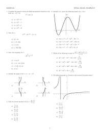 Inequality - Calculus with Analytic Geometry - Exam
