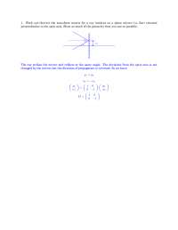 Derivation of Transform Matrix for Ray Reflection on a Flat Mirror