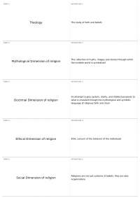 Terminology and Concepts in Theology and Religion: A Comprehensive Glossary