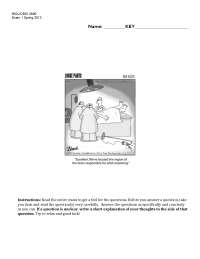 Old Examination 1 with Solutions - Neurobiology | CBIO 3800
