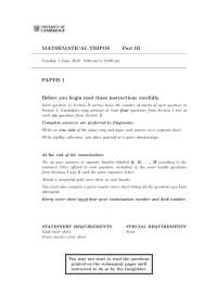 Complex Vector Space - Mathematics - Exam - Docsity