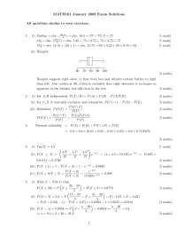 Perfect Attractiveness - Mathematics - Solved Exam - Docsity