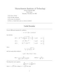 Coupled Oscillators - Vibrations and Waves - Past Exam - Docsity