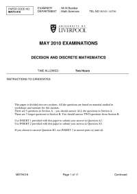 Tutorials - Mathematics - Exam - Docsity