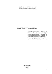 Sintese - A hora e a vez do mantenedor.