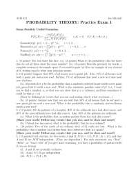 Geometric - Probability Theory - Exam - Docsity