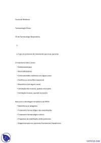 Farmacologia Respiratória - Apostilas - Medicina