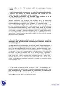 Rousseau - trabalho - Filosofia