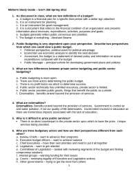 Public Budgeting and Finance - Midterm Study Guide | GOVT 356