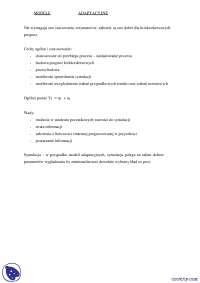 Modele adaptacyjne - Notatki - Ekonometria 