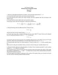 Permanent Polarization - Electromagnetic Fields - Exam - Docsity