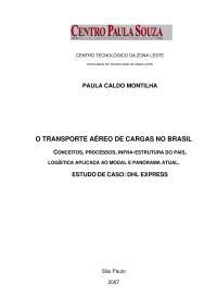 Análise do transporte aéreo de cargas no Brasil