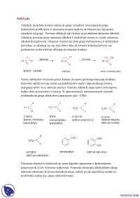 Aldehydy - Notatki - Chemia