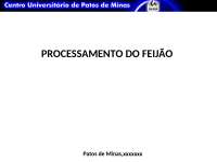 Processamento do feijão