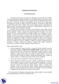 Lista de Exercícios de Engenharia de Requisitos