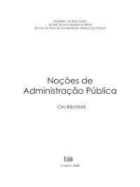 Nocoes de Administração Publica