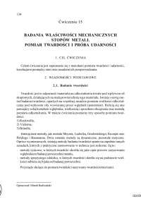 Twardość i udarność - Notatki - Materiałoznastwo