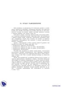 Stale narzędziowe - Notatki - Materiałoznastwo
