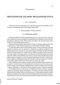 Przygotowanie zgładów metalograficznych - Notatki - Materiałoznastwo