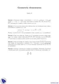 Współliniowość, współpękowość - Ćwiczenia - Geometria elementarna