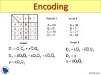 Encoding - Design of Sequential Circuit - Lecture Slides - Docsity