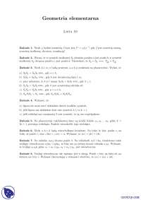Izometria - Ćwiczenia - Geometria elementarna