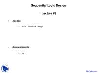 Structural Design - Sequential Logic Design - Lecture Slides - Docsity