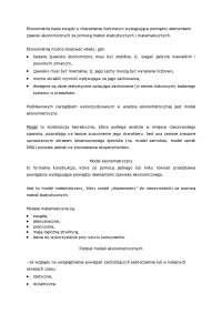 Podstawy ekonometrii - Notatki - Ekonometria - Część 1