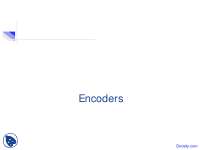 Encoders - Introduction to Digital Systems - Lecture Slides - Docsity