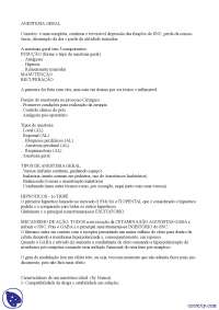 Anestesia geral - Apostilas - anestesiologia