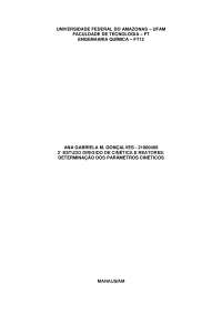 Determinação dos parâmetros cinéticos
