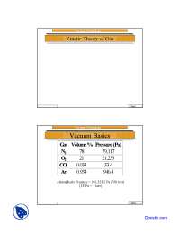 Kinetic Theory of Gas - Thin Film Materials Processing - Lecture Slides