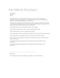 Assertion of Jurisdiction - Civil Procedure - Quiz