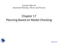Planning Based on Model Checking - Automated Planning - Lecture Slides