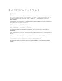 Civil Procedure Quiz: Jurisdiction and Service of Process