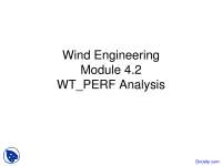 WT PERF Analysis - Wind Engineering - Lecture Slides