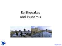 Earthquakes and Tsunamis - Environmental Engineering - Lecture Slides