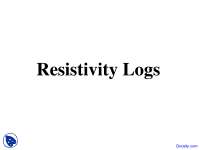 Resistivity Logs - Engineering Geology - Lecture Slides