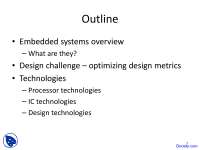 Technologies - Embedded System Design - Lecture Slides