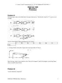 Input Values - Introduction to Microelectronic Circuits - Exam