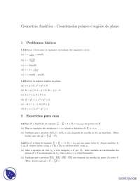 Coordenadas polares e regiões do plano - Exercícios - Geometria analítica