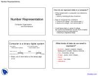 Number Representation - Introduction to Computer Architecture - Lecture ...